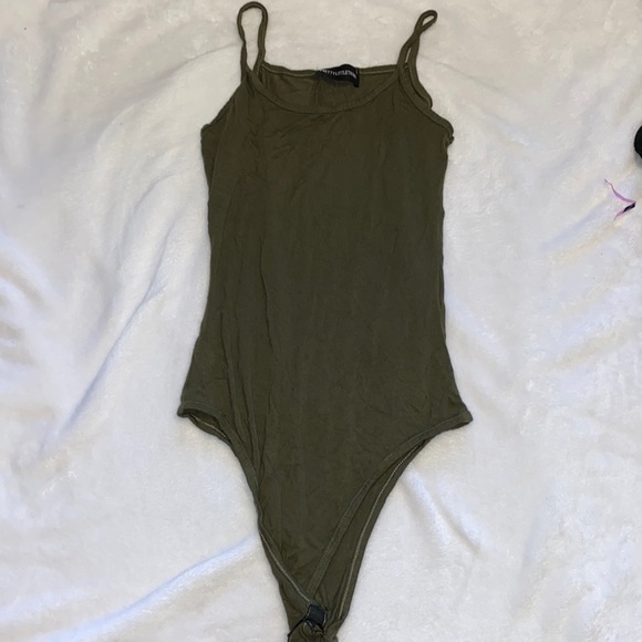 Khaki Cami Bodysuit - Picture 4 of 7